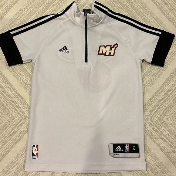 Adidas NBA Boys Miami Heat Game Time Shooting Shirt - Picture 1 of 10